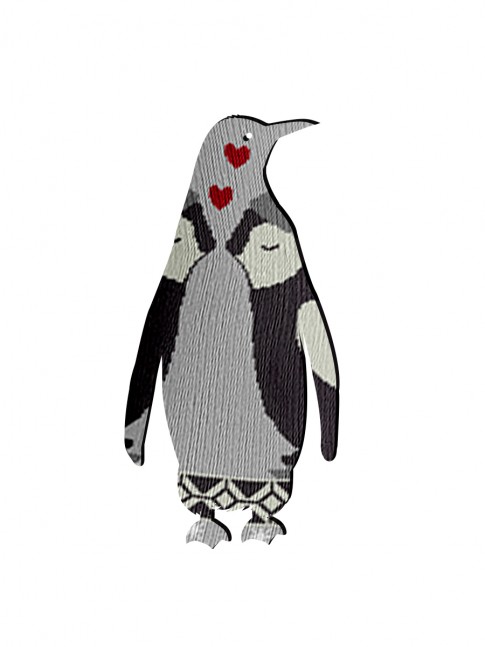 calcetines de navidad pingüinos amorosos