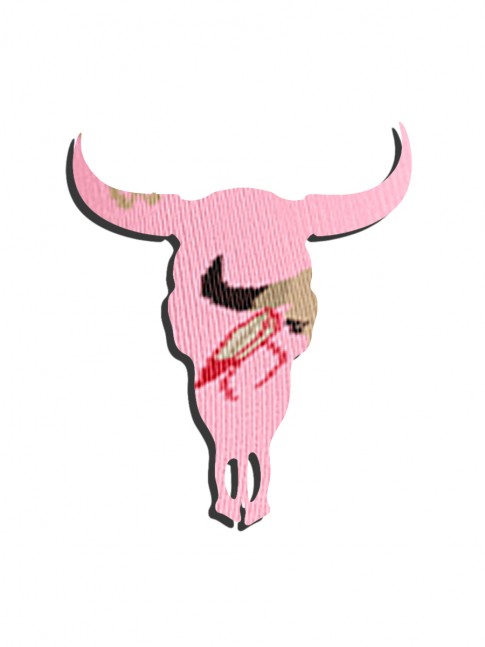 " PINK COW SKULL "