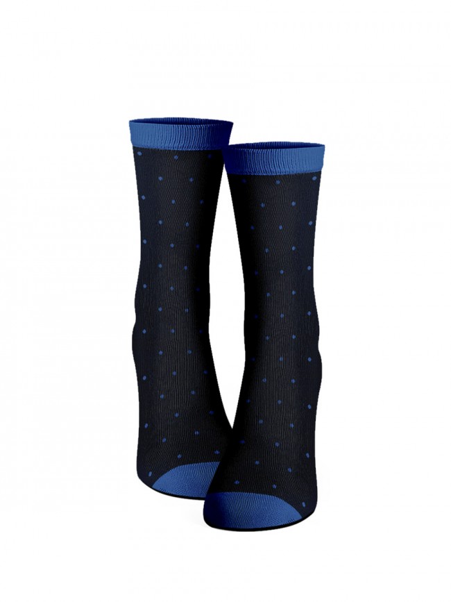 calcetines de puntos color azul