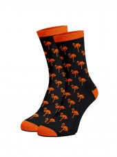 calcetines de flamencos naranjas vista lateral