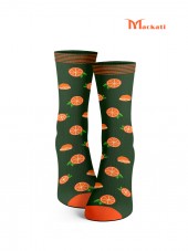 calcetines de naranjas. verde y naranja
